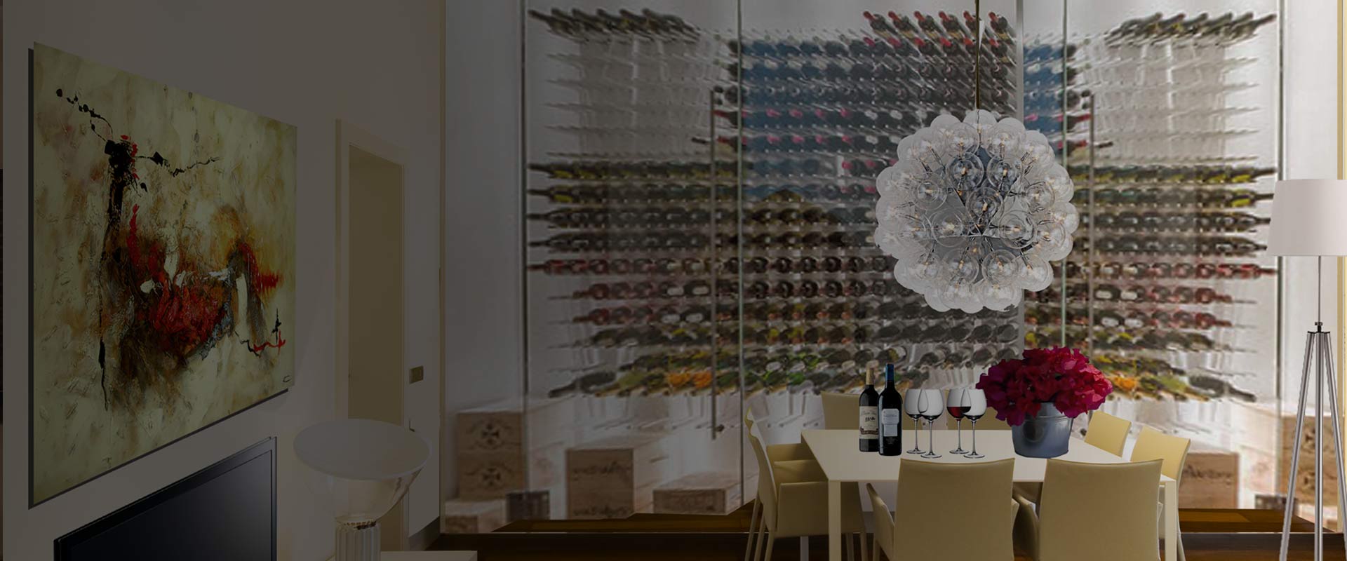 Detalle foto de bodega en casa Elegance | Wines Suite